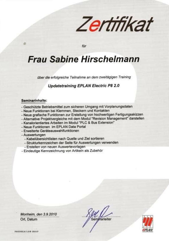 EPLAN Electric P8 &ndash; Updatetraining Version 2.0